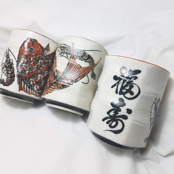 Tall Vtg Japanese tea tumblers set - Picture 8 of 8